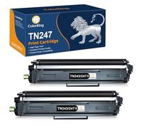 ColorKing 2 Black Compatible Brother TN-243CMYK Toner TN-243BK TN247 Toner Cartridges Brother DCP-L3550CDW Toner Black DCP-L3510CDW HL-L3230CDW HL-L3210CW MFC-L3710CW MFC-L3750CDW (2 Black)