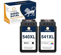 ColorKing 540 541 Printer Ink Cartridges Replacement for Canon 540 and 541 Ink Cartridges XL for Canon Pixma MG3650s MG3650 MG3600 MG3550 MG3250 MG4250 MG3150 TS5150 TS5151 540 Black Colour