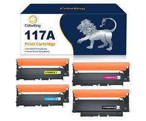 ColorKing Compatible 117A Toner Replacement for HP 117A Toner Cartridges Set for HP Color Laser MFP 179fnw 178nw 150nw 150a 179fwg 178nwg W2070A W2071A W2072A W2073A (Black Cyan Yellow Magenta 4-Pack)