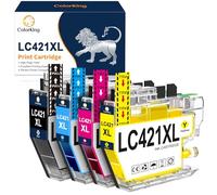 ColorKing LC421XL Ink Cartridges Compatible for Brother LC421 LC421XL for Brother MFCJ1010DW DCP J1050DW MFC J1010DW DCP J1140DW DCP-J1050DW DCP-J1140DW MFC-J1010DW DCP-J1800DW LC421 Black