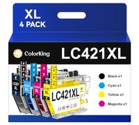 ColorKing LC421XL Ink Cartridges Compatible for Brother LC421 LC421XL for Brother MFCJ1010DW DCP J1050DW MFC J1010DW DCP J1140DW DCP-J1050DW DCP-J1140DW MFC-J1010DW DCP-J1800DW LC421 Black