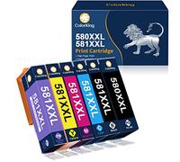 ColorKing PGI-580XXL CLI-581XXL Ink Cartridges Compatible for Canon 581 XXL 580 XXL for Pixma TS8350 TS8250 TS8150 TS9155 TS9150 TS8351 TS8251 TS8151 TS8352 TS8252 TS8152(6-Pack)