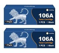 ColorKing Toner Cartridge Compatible for HP 106A (W1106A) Black for HP Laser 107w 107a 107r MFP 135w 135a 137fnw 135r 135wg 137fwg (2 Pack, with Chip)