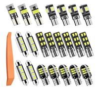 COLORLAM 22PCS Car Interior Lights Festoon LED Bulbs C5W T10 168 194 2825 | COLORLAM Can-bus Error Free LED SMD Bulbs Kit for Car Interior Dome Map Door Courtesy License Plate Lights, 6000K Xenon White
