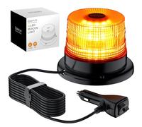 COLORLAM 40W Amber Flashing Beacon Light IP65 Waterproof & Magnetic 40 LED Emergency Warning Strobe with 10 Flash Modes Vehicle Beacon with E-Mark for Trucks Cars Emergency Vehicles 12V/24V