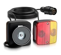 COLORLAM Magnetic Trailer Lights, 2 PCS 12V E-Mark E9 IP65 Waterproof Trailer Tail Lights Kit Rear Light Brake Light with 7 Pins Plug, 7.5m Cable for Trailer Truck Camper Van Lorry (Magnetic Mount)