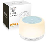COLORLAM White Noise Machine for Adults Baby Sleeping Sound Machine with Light 20 Soothing Sounds 6 Levels Adjustable Brightness 3 Timers and Memory Function for Home Office Travel