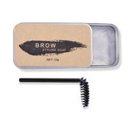 Colorless Eyebrow Styling Soap for Women, Natural Brow Cream | Plastic Case, Smooth Finish, Spoolie Brush Use, Daily Makeup or Travel Bag, Simple Delicate Style