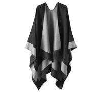 colornival Poncho for Women Oversized Winter Scarf Knitted Capes Women's Shawls Wraps Thick Long Cardigans Sweater Coat Warm Wearable Blanket Hoodie Gifts for Ladies Christmas