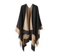 colornival Poncho for Women Oversized Winter Scarf Knitted Capes Women's Shawls Wraps Thick Stylish Long Cardigans Sweater Coat Warm Wearable Blanket Gifts for Ladies Christmas