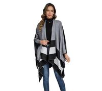 colornival Poncho for Women Shawls Wraps Oversized Winter Scarf Women's Knitted Cape Warm Wearable Blanket Long Cardigans Sweater Coats Christmas Birthday Gifts for Ladies