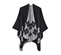 colornival Poncho for Women Shawls Wraps Oversized Winter Scarf Women's Knitted Cape Warm Wearable Blanket Long Cardigans Sweater Coats Christmas Birthday Gifts for Ladies