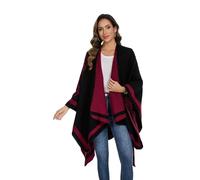 colornival Poncho for Women Shawls Wraps Oversized Winter Scarf Women's Knitted Cape Warm Wearable Blanket Long Cardigans Sweater Coats Christmas Birthday Gifts for Ladies