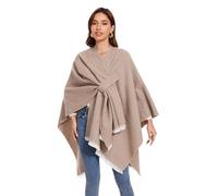 colornival Shawl Wraps for Women, Elegant Knitted Cape Open Front Poncho Scarf Blanket Cardigan Coat for Spring, Autumn, and Winter