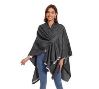 colornival Shawl Wraps for Women, Elegant Knitted Cape Open Front Poncho Scarf Blanket Cardigan Coat for Spring, Autumn, and Winter