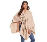 colornival Women's Elegant Shawl Cape Front Open Soft Poncho, Suitable for Spring, Autumn, and Winter