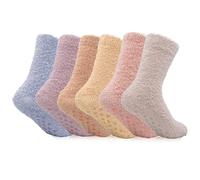 colornival Women's Plush Non-Slip Slipper Socks - Fluffy, Comfortable, Warm Winter Sleep and Home Soft Socks