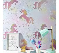 Coloroll Be Dazzled Dancing Unicorn Wallpaper Multi