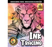 COLOROO Ink Tracing Book: Battle-Ready Animal Illustrations for Mindfulness and Focus: Line tracing book adult for peaceful expression | Develop ... designs (Warrior Animal Tracing Series)