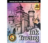 COLOROO Ink Tracing Book: Medieval Castle for Stress Relief and Hand Coordination: Line Tracing Book Adult for Beginners | Practice Smooth Pen Control ... (Medieval Castle Tracing Series)