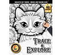 COLOROO Ink Tracing Book: Realistic Cat Portraits for Stress Relief and Artistic Growth: Line Drawing Practice for Beginners | Enjoy Mindful ... (Realistic Cat Tracing and Explore Series)