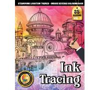 COLOROO Ink Tracing Book: Steampunk Locations for Calm Creative Escape: Tracing Art Book for Creative Hobby Enthusiasts | Build Confidence with ... Designs (Steampunk Location Tracing Series)
