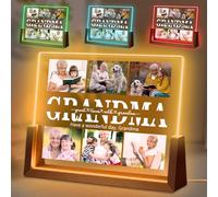 COLOROUND Personalised Photo Gifts for Grandma Custom Picture Frame Collage Birthday Gifts for Women Customized Gift for Nana from Grandkids for Mothers Day Thanksgiving Christmas Best Grandma Ever