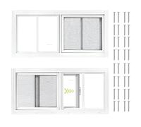 COLORPAPA 2 Pack Shed Windows, 10"x23" Sliding Windows, Transom Window with Tempered Glass for Shed, Chicken Coop, Playhouse, Household, Garage, Barns (White)