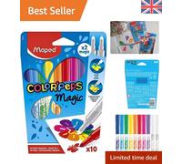 Color'Peps Magic Felt Tip Pens Pack of 10 - Ergonomic and Vibrant Colors