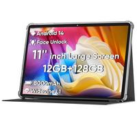 COLORROOM 2025 Android 15 Tablet 11inch, Face Unlock, 18W Fast Charging, 12GB+128GB+1TB Expand, Octa-core CPU, 8000mAh Large Battery, WiFi6, Touchscreen Display, Widevine L1 Tableta, Black