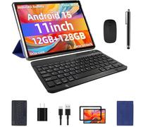 COLORROOM Android 14 Tablet 11inch 2in1 Tablet PC, 12GB+128GB +512GB Expand Dual Stereo Speakers, Octa-core 2.0GHz Processor 8000mAh Big Battery WiFi6, BT5.0,Touchscreen Tableta (C5 JPSB Blue)