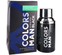 Benetton - Black from United Colors, Eau de Toilette for Men - Long Lasting - Casual and Modern Fragance - Amber Woody, Lavender and Vetiver Notes - Ideal for Day Wear - 60 ml