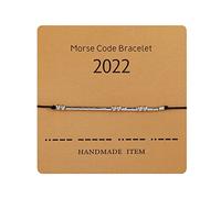 Colors Bracelet 4 Message Rings Password Alphanumeric Couple Bracelet Wedding Party Valentine's Day Birthday Souvenir Gifts Gift Natural Pink 4 And Jewelry (H, One Size)