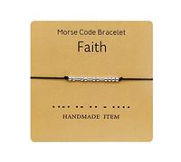 Colors Bracelet 4 Message Rings Password Password Alphanumeric Couple Bracelet Wedding Party Valentine's Day Birthday Souvenir Gifts Gift Natural Pink 4 And Jewelry (G, One Size)