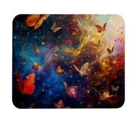 Colors Dancing Butterflies Galaxy Mousemat Soft Desk Mat Comfortable Mousepad For Home Travel Work 25X30Cm