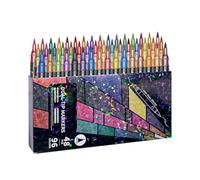 Colors Duo Glitter Brush Markers Dual Tip Metallic Shimmer Pens for Coloring Smooth Ink Flow No Bleed Glitter Gel Pens for Art Projects Card Making DIY Crafts Doodle Writing Adults Coloring Books
