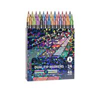 Colors Duo Glitter Brush Markers Dual Tip Metallic Shimmer Pens for Coloring Smooth Ink Flow No Bleed Glitter Gel Pens for Art Projects Card Making DIY Crafts Doodle Writing Adults Coloring Books