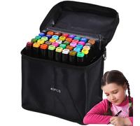 Colors Markers - 40 Color Coloring Markers for Adults No Bleed - Double Tip Quick-Dry Pen 40x Art Supply for School College Home Kids Toddler Kindergarten Preschool Teacher Journaling Adult Use