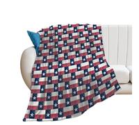 Colors of Texas 250GSM Flannel Throws Blanket Lightweight Warm Fleece Knee Blankets for Bed Sofa 60"*80"（150 * 200cm）