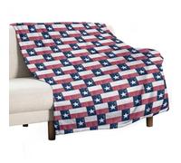 Colors of Texas 330GSM Flannel Throws Blanket Lightweight Warm Fleece Knee Blankets for Bed Sofa