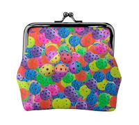 Colors Pattern Printed Coin Purse for Women Cute PU Leather Coin Wallet Mini Coin Purse Pouch with Kiss-Lock