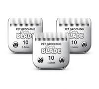 colorski 10# Dog Grooming Blades Compatible with Andis,Oster A5,Wahl KM10 | Detachable Replacement Clipper Blades Cut Length 1/16"(1.5mm) For Dog, Cat, Horse(3 Pcs)