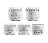 colorski 10Blades Dog Grooming Replacement Blades Compatible with Andis Pet Clipper/Oster A5/Wahl KM Series Dog Clipper,Ceramic Blade & Stainless Steel Blade (#10+30+40+5FC+7FC) 5Pack