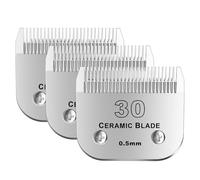 colorski 30# Detachable Pet Dog Grooming Clipper Ceramic Blade,Compatible with Andis Size 30 Cut Length 1/50"(1.5mm),Compatible with andis/wahl/Oster Dog Clippers 3PCS