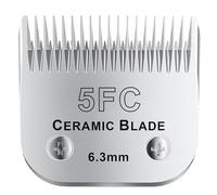 colorski 5FC# Detachable Pet Dog Grooming Clipper Ceramic Blade,Compatible with Andis Size 5FC Cut Length 1/4”(6.3mm),Compatible with andis/wahl/Oster Dog Clippers 1PCS