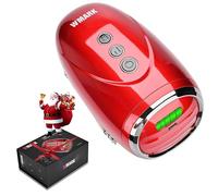 colorski Professional Haircut Massager/Wireless Handheld Massager, Usb Charging Vibration Neck/Legs/Hands/Facial Massager, 2 Massage Nodes 2600Amh (Red)