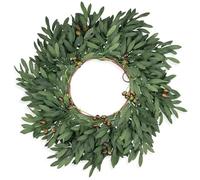 COLORSPEC Olive Wreaths for Front Door, 61 cm/24 inch Artificial Large All Seasons Year Round Spring Summer Green Olive Branch Wreath for Outdoor Indoor Home Farmhouse Porch Window