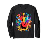 Colorsplash Bowling Game Lanes Pinball Ball Long Sleeve T-Shirt
