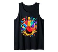 Colorsplash Bowling Game Lanes Pinball Ball Tank Top