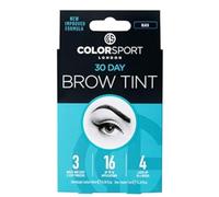 Colorsport London 30 Day Brow Tint - Semi-Permanent Vegan Eyebrow Dye that Lasts 30 Days, Easy to Use Tint Kit with Eyebrow Brush Applicator, Black